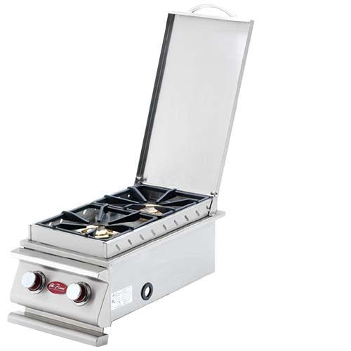 Cal FlameCal Flame Deluxe Double Built in Side Burner with LED Lights BBQ19899P BBQ19899P- BetterPatio.com