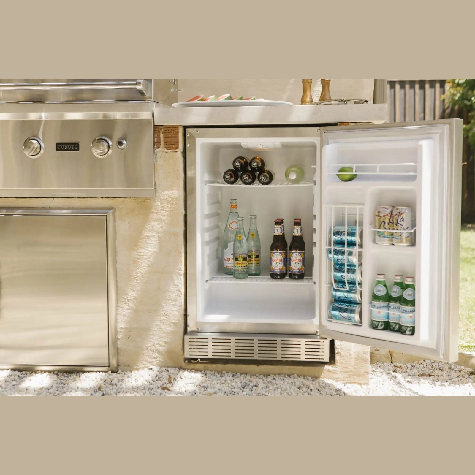 Coyote Outdoor LivingCoyote Outdoor 21 Inch Steel Built in Outdoor Refrigerator, Silver CBIR-L- BetterPatio.com