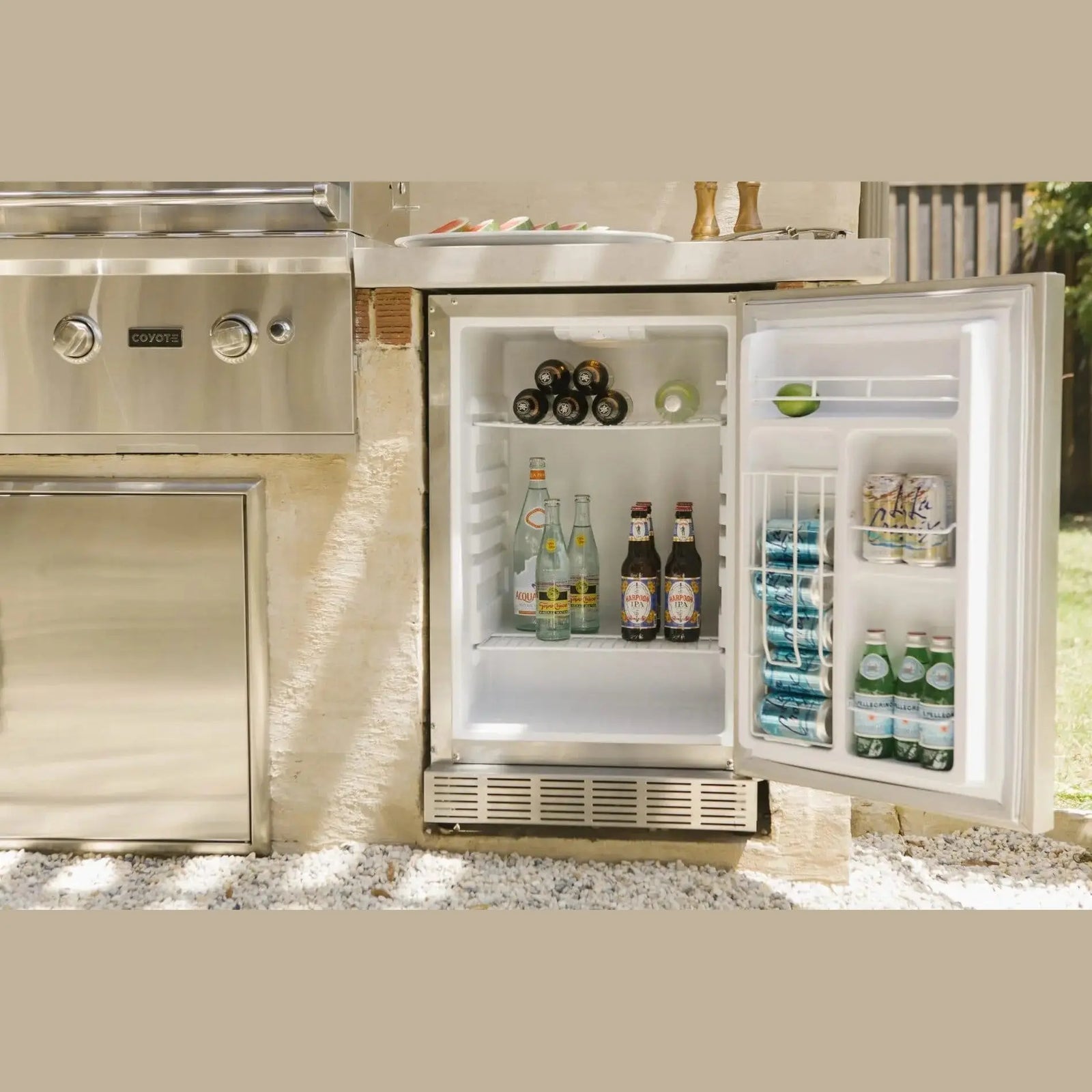 Coyote Outdoor LivingCoyote Outdoor 21 Inch Steel Built in Outdoor Refrigerator, Silver CBIR-L- BetterPatio.com