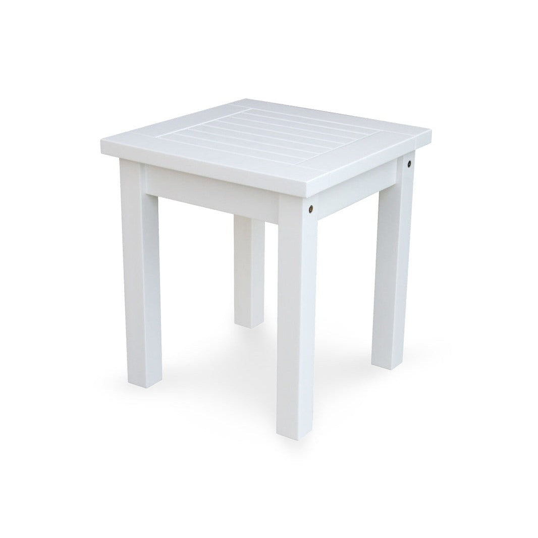 Douglas Nance Classic White 18” Square Side Table DN5218W - BetterPatio.com