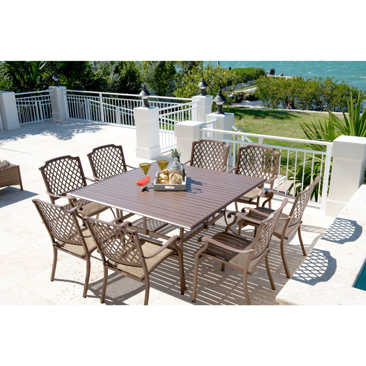 Panama Jack Island Breeze 60 Inch Aluminum Dining Table PJO-1001-ESP-60 - BetterPatio.com