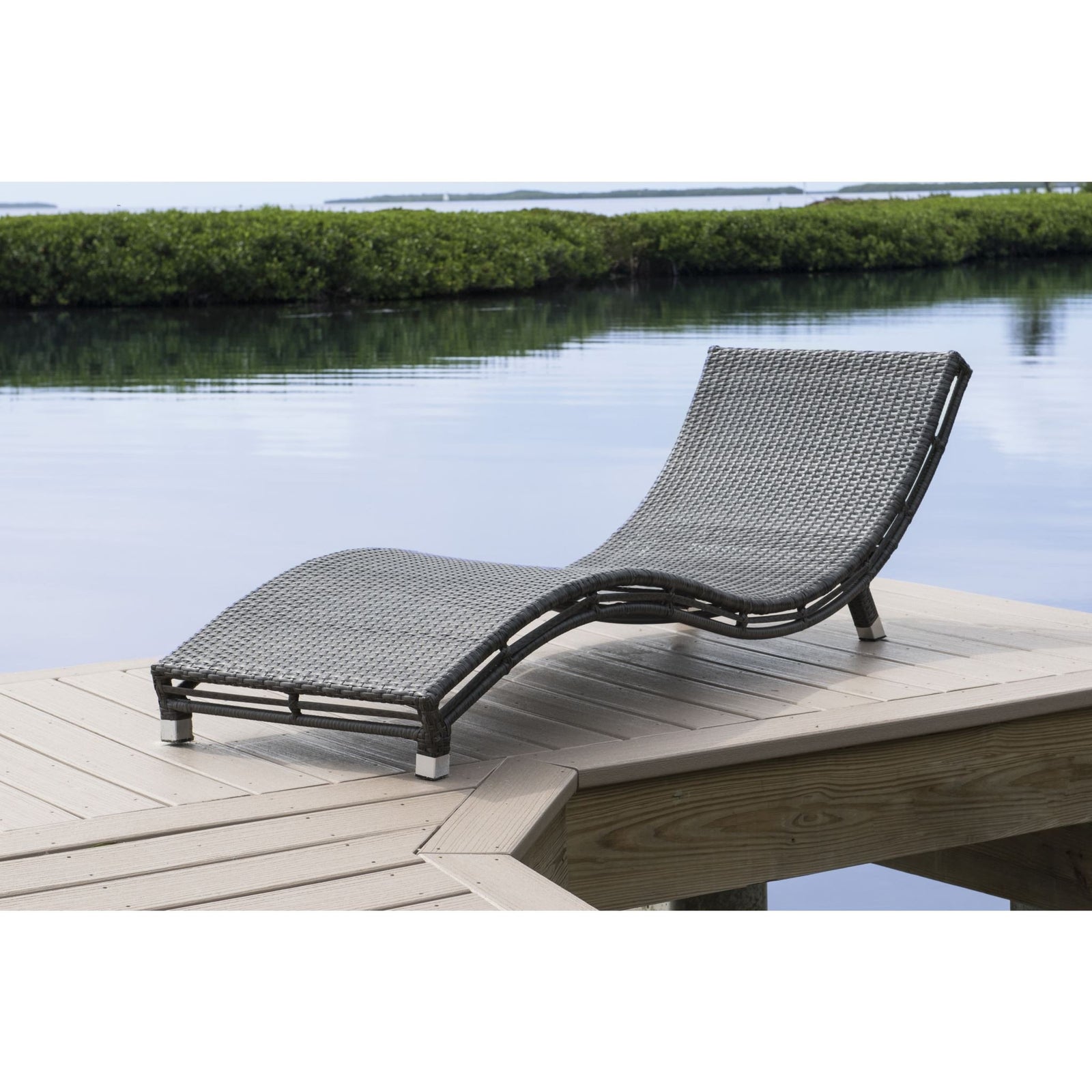 Panama Jack Graphite Curve Chaise Lounge PJO-1601-GRY-CC - BetterPatio.com