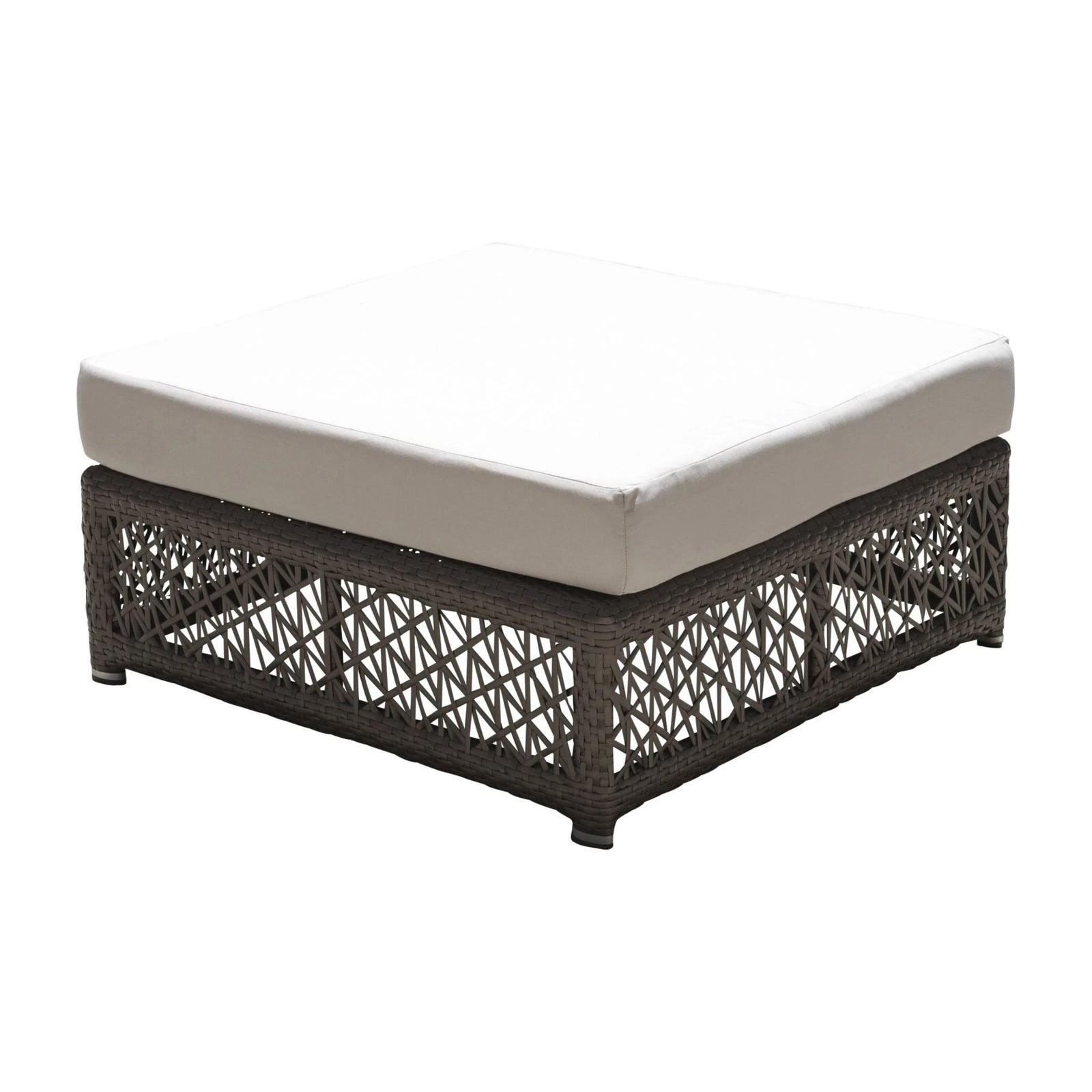 Panama Jack Maldives Ottoman w/cushion PJO-1801-GRY-OT-CUSH - BetterPatio.com