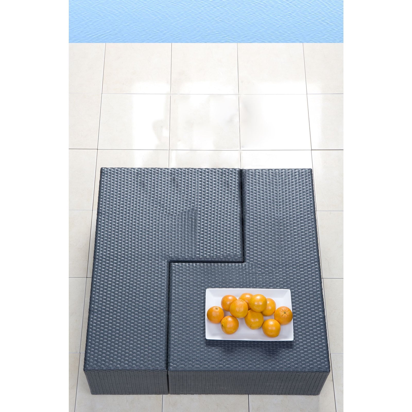 Panama Jack Onyx Puzzled Coffee Table PJO-1901-BLK-CT - BetterPatio.com