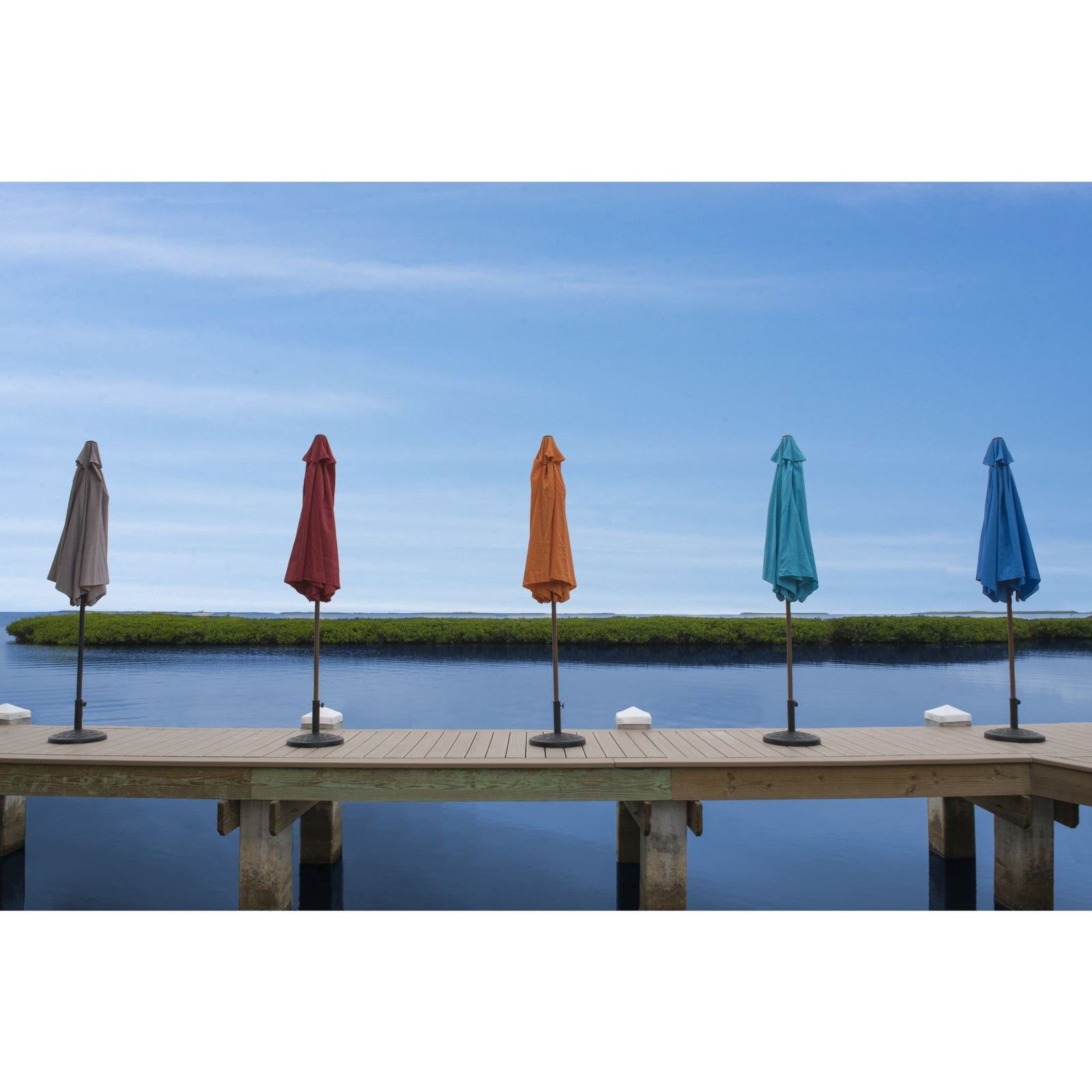 Panama Jack 9 ft Aluminum Patio Tilt Umbrella with Crank