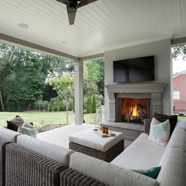 Majestic Courtyard 42 Inch Single Sided Gas Outdoor Fireplace - BetterPatio.com