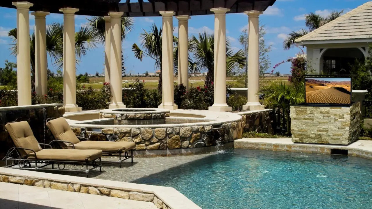 MirageVision TV Gold Series 43" - lifestyle outdoor TV installation photo 38