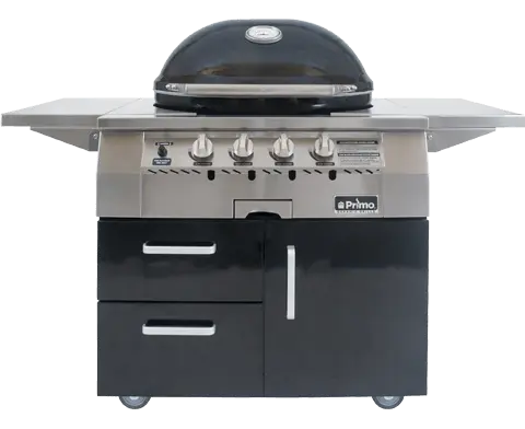 Primo Ceramic Grills X-Large Gas Grill Head PGGXLH - open hood view slide 2