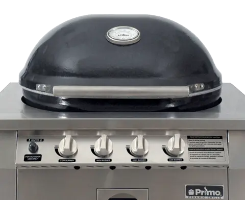 Primo Ceramic Grills X-Large Gas Grill Head PGGXLH - side angle view slide 3
