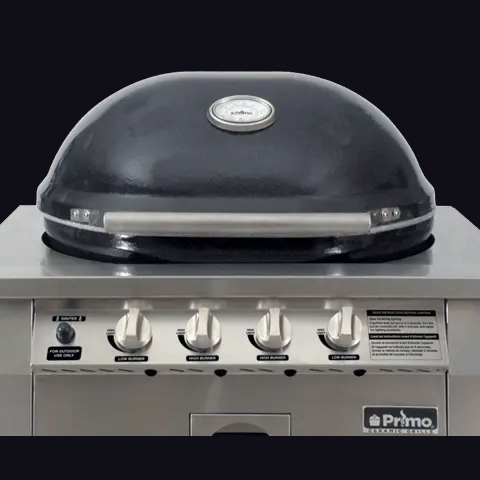 Primo Ceramic Grills X-Large Gas Grill Head PGGXLH - side angle view slide 3