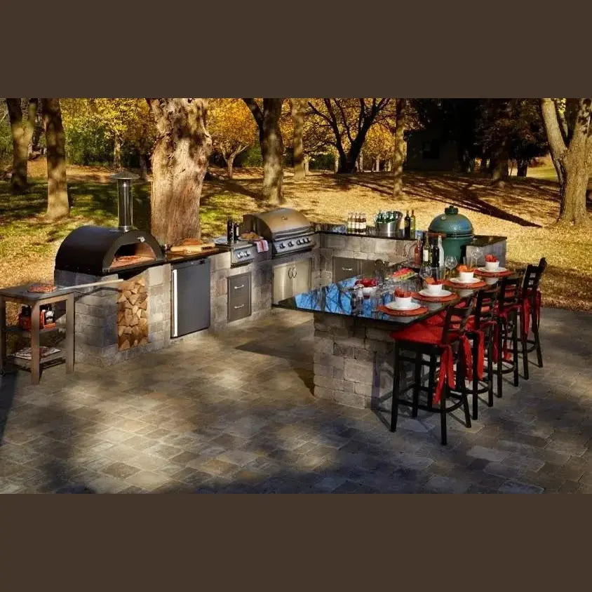 Summerset Alturi 36 ALT36T - Granite patio in rustic backwoods outdoor kitchen