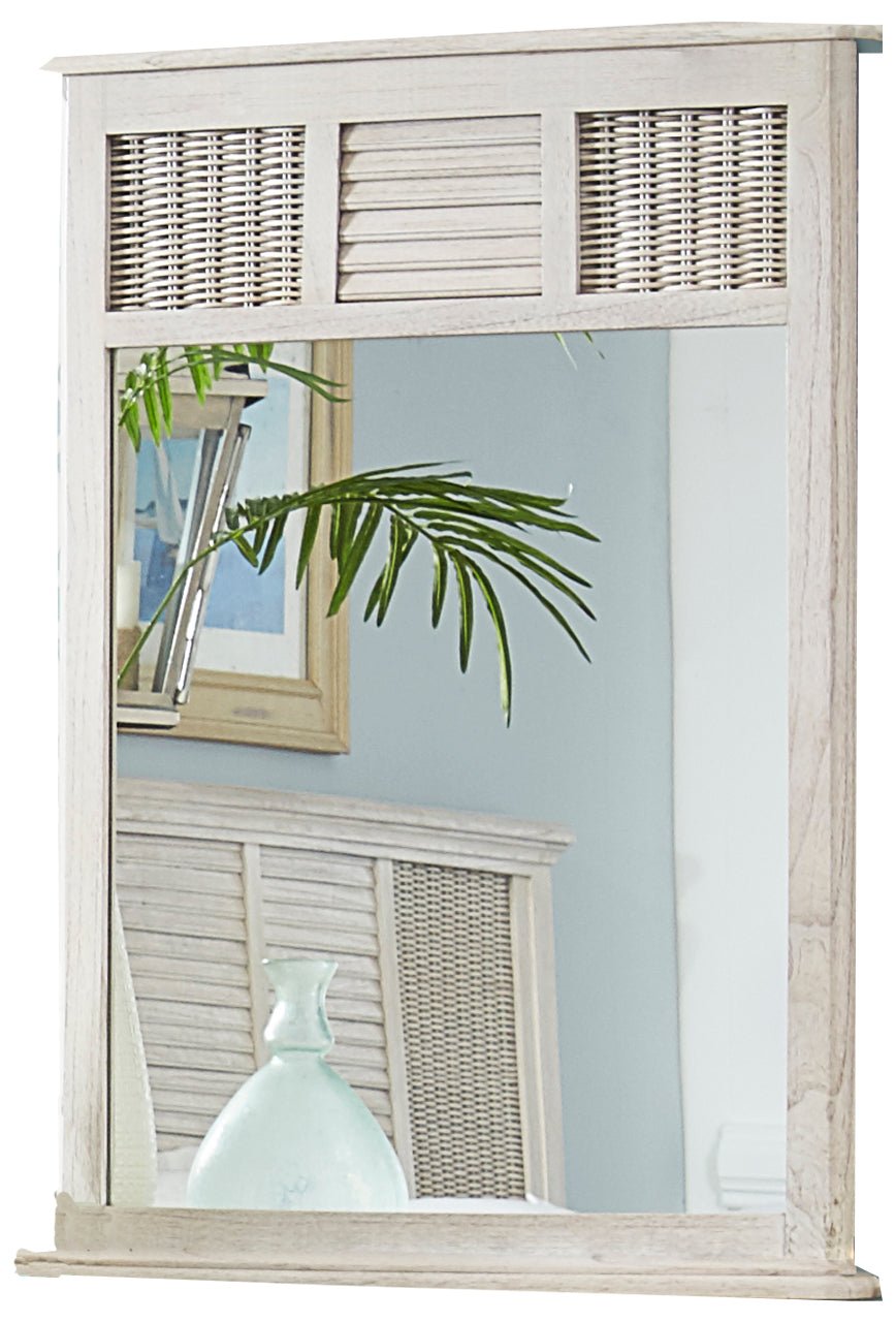 Hospitality Rattan HomeCoastal Breeze Mirror 1219-5003-WW- BetterPatio.com