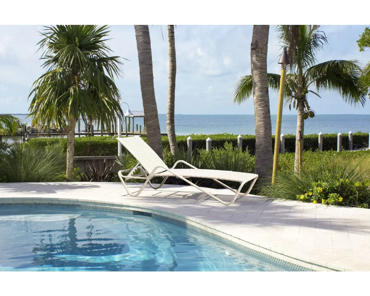 Hospitality Rattan PatioAthens Chaise Lounge with Cushion 895-1347-WW-CL-CUSH- BetterPatio.com