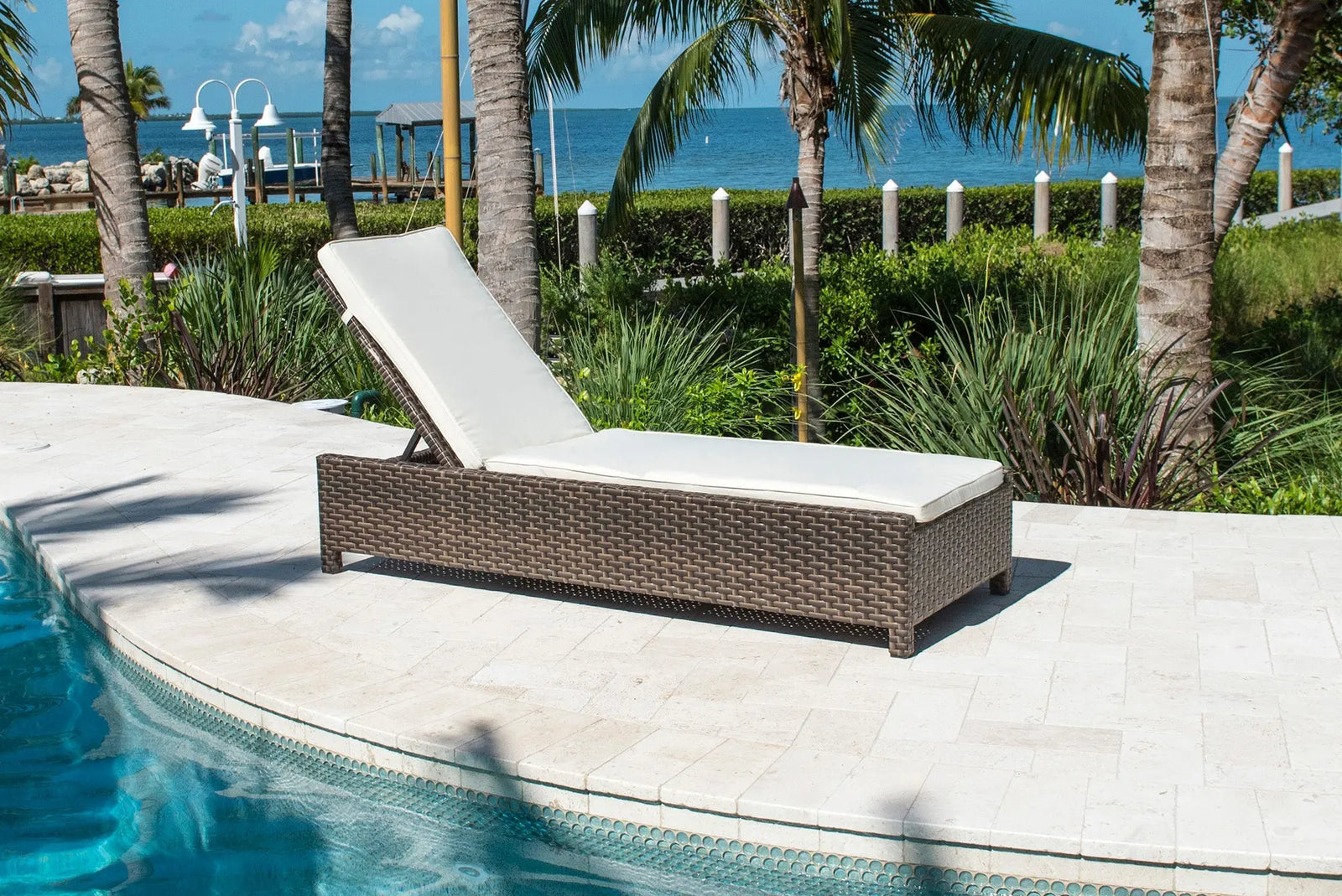 Hospitality Rattan PatioFiji Chaise Lounge with Cushion 901-1347-ATQ-CL/SU-705- BetterPatio.com