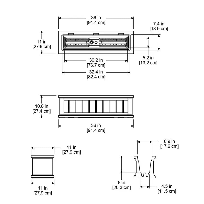 MayneMayne Cape Cod Window Box 3ft 4840 4840-W- BetterPatio.com