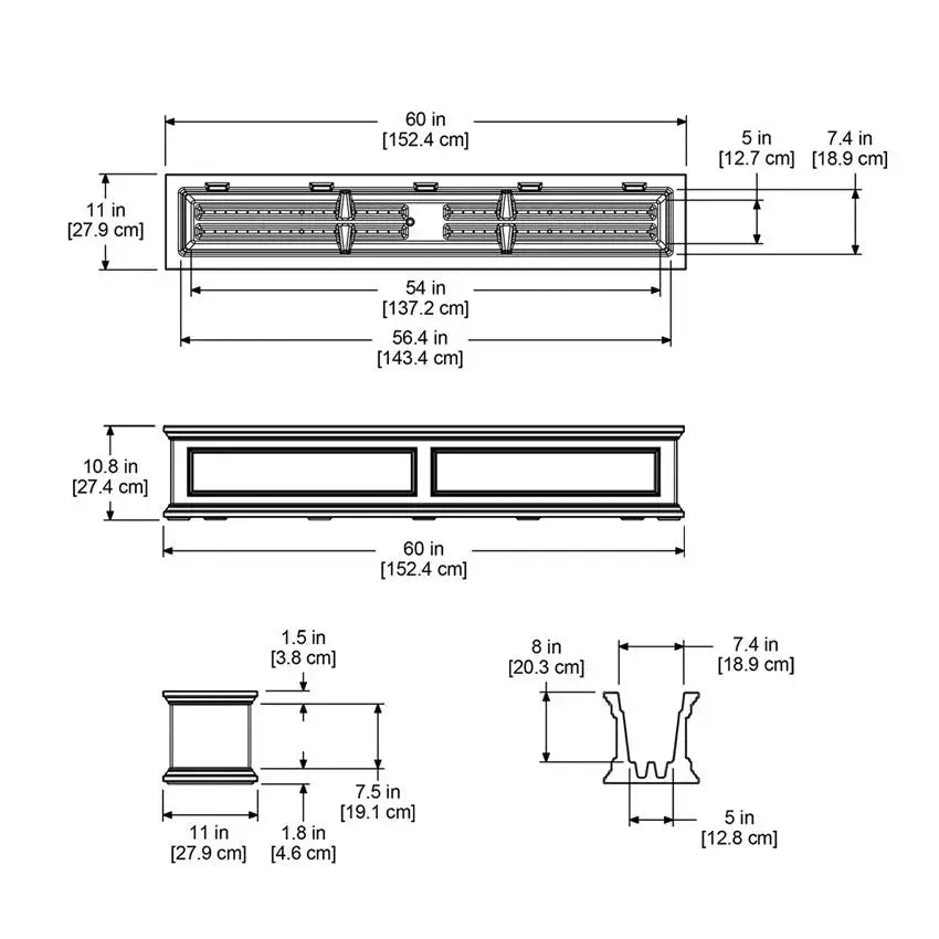 MayneMayne Fairfield Window Box 5ft 5824 5824-ES- BetterPatio.com