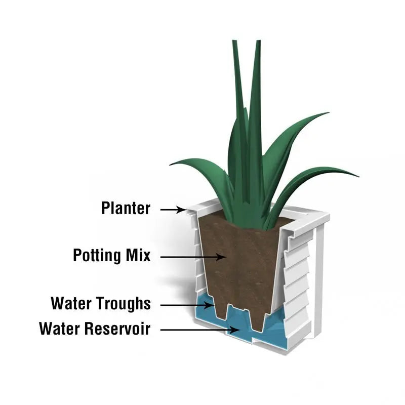 MayneMayne Lakeland 16x16 Square Planter 5866 5866-B- BetterPatio.com