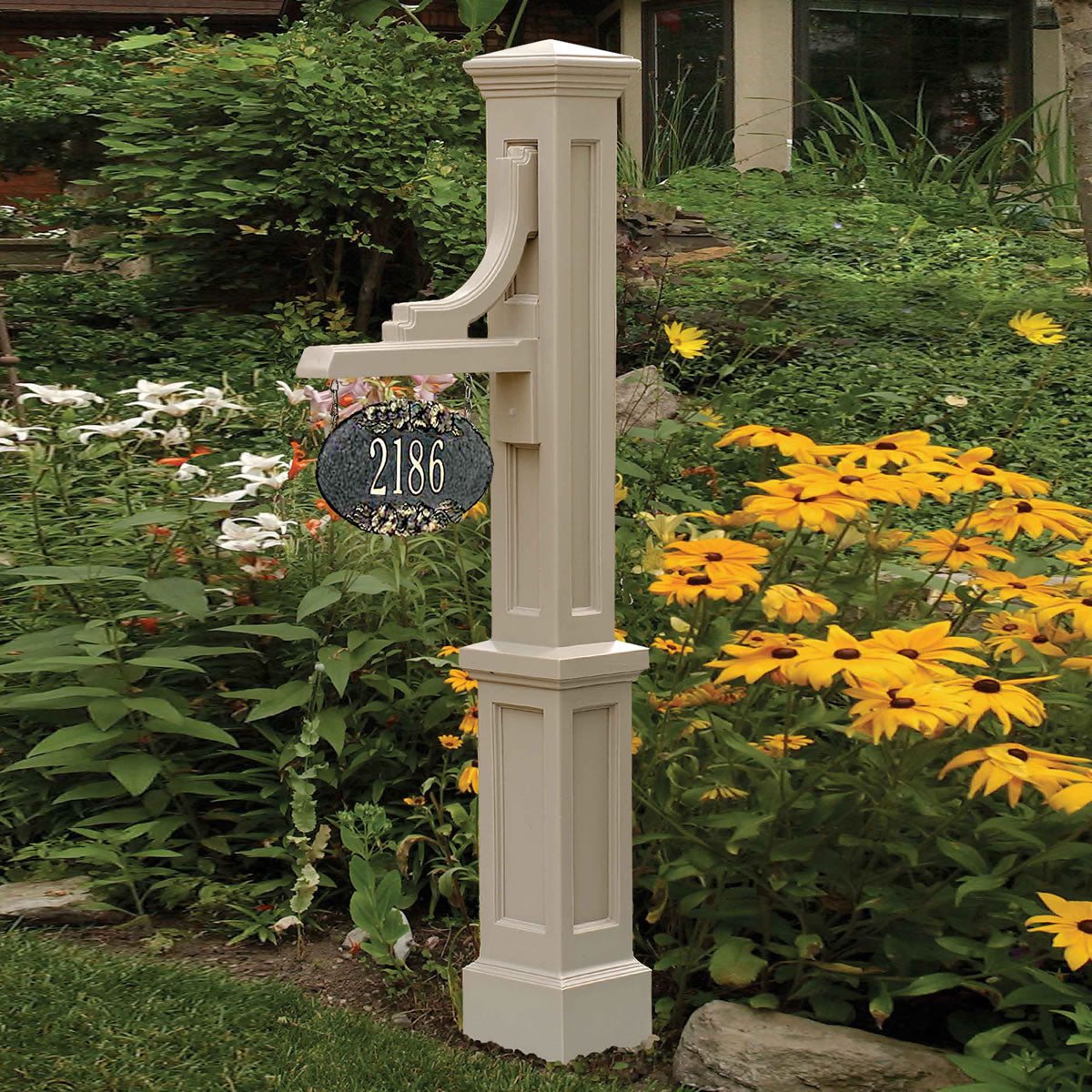 MayneMayne Woodhaven Address Sign Post 5812 5812-B- BetterPatio.com