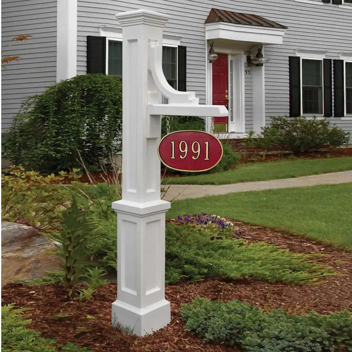 MayneMayne Woodhaven Address Sign Post 5812 5812-B- BetterPatio.com