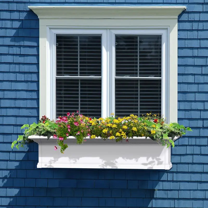 MayneMayne Yorkshire Window Box 4FT White 4824-W 4824-W- BetterPatio.com