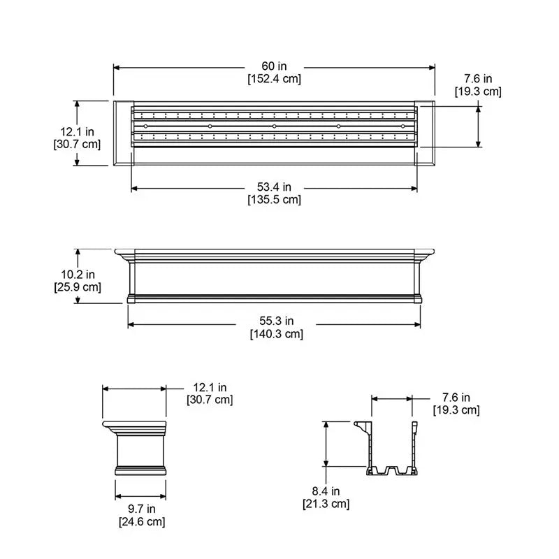 MayneMayne Yorkshire Window Box 5FT White 4825-W 4825-W- BetterPatio.com