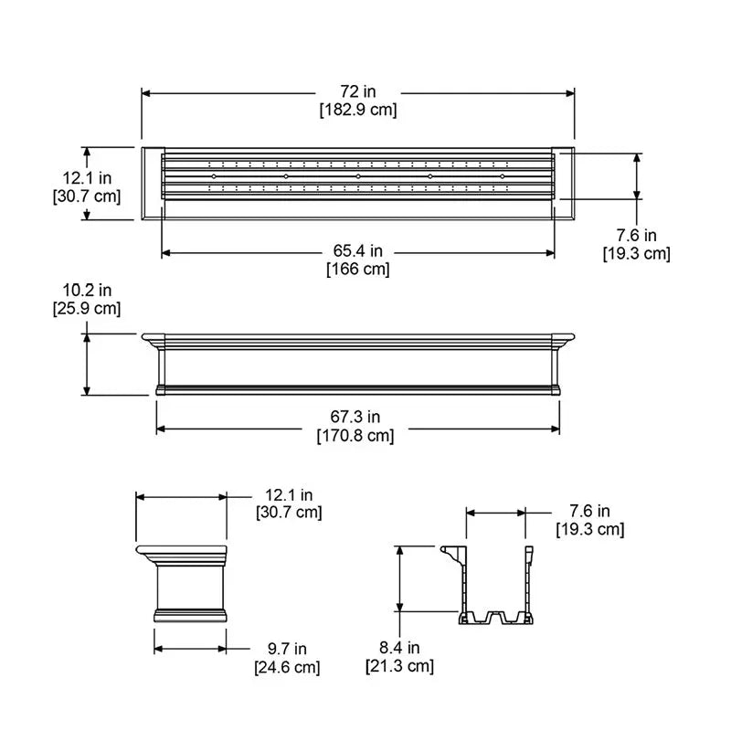 MayneMayne Yorkshire Window Box 6FT White 4826-W 4826-W- BetterPatio.com
