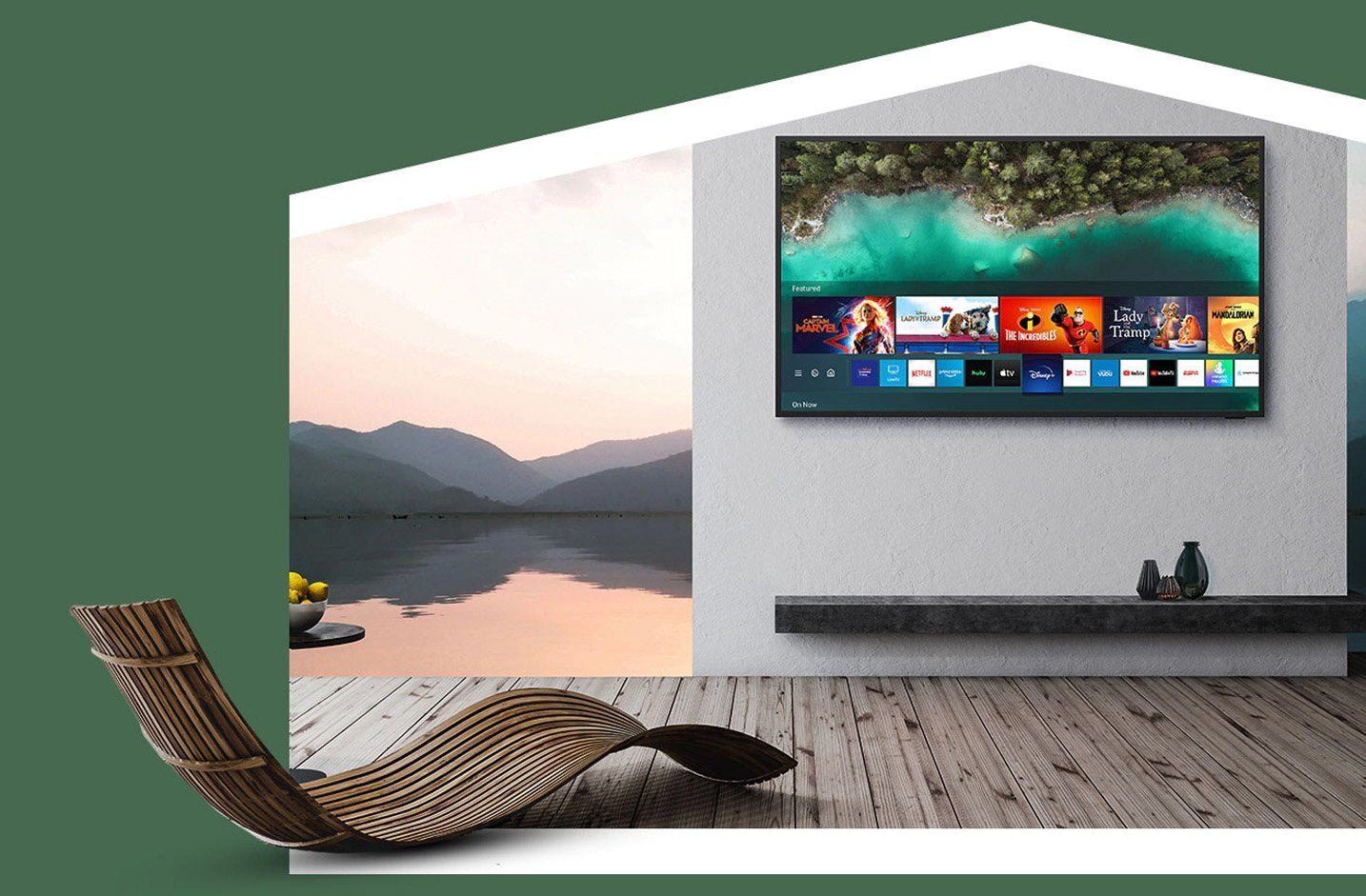 MirageVision TVMirageVision TV Hi-Bright 75" The Terrace Residential by Samsung 75HB-QN75R- BetterPatio.com