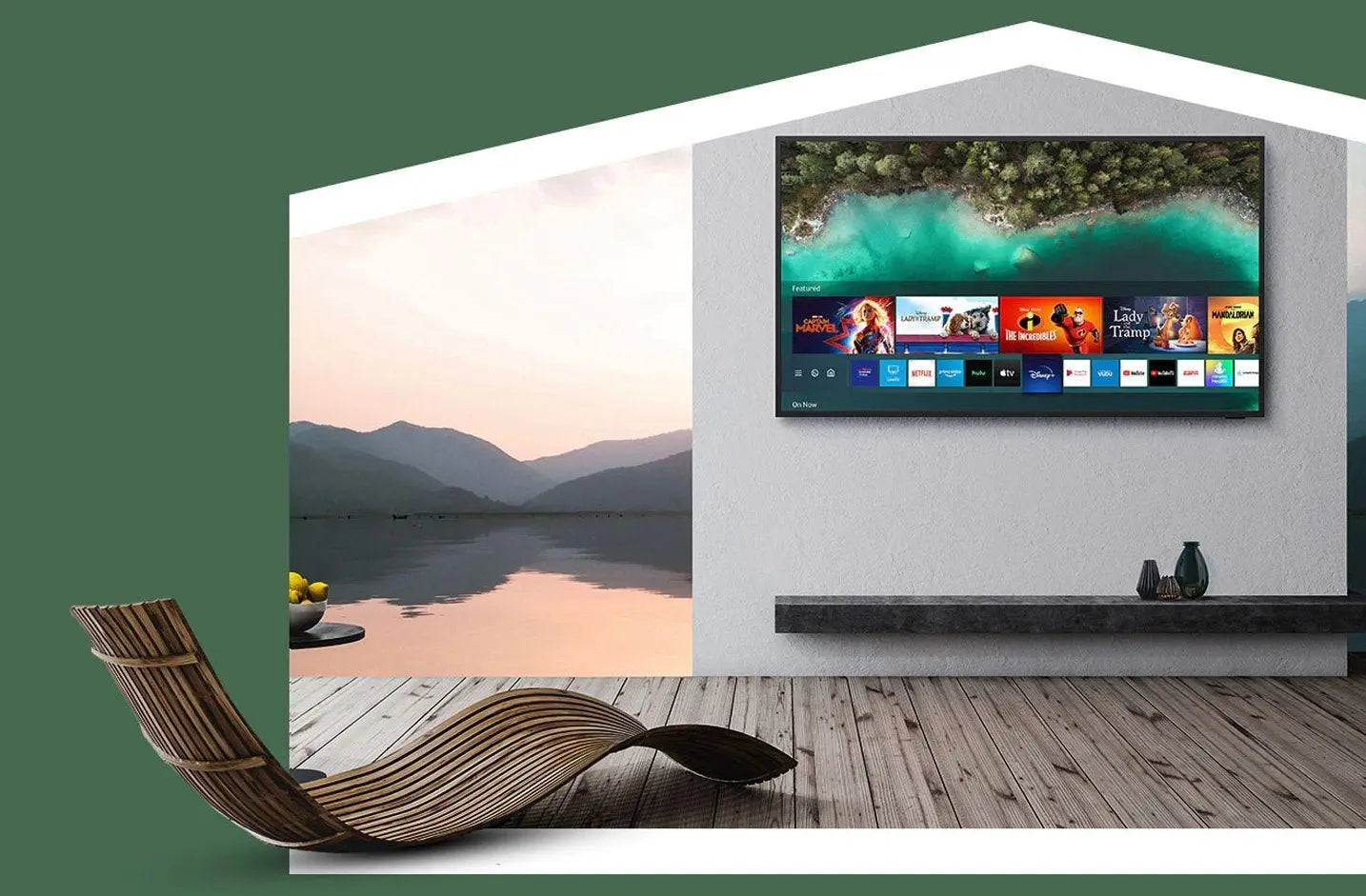 MirageVision TVMirageVision TV Hi-Bright 75" The Terrace Residential by Samsung 75HB-QN75R- BetterPatio.com