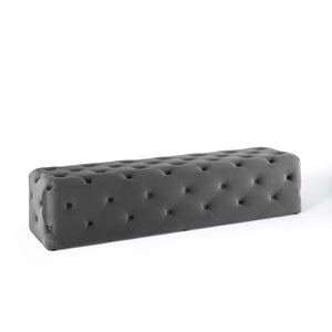 ModwayModway Amour 72" Tufted Button Entryway Performance Velvet Bench EEI-3772 EEI-3772-GRY- BetterPatio.com