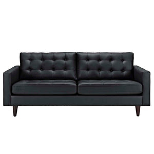 ModwayModway Empress Bonded Leather Sofa EEI-1010 EEI-1010-BLK- BetterPatio.com