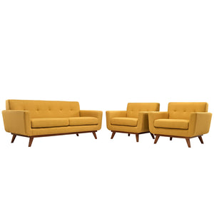 ModwayModway Engage Armchairs and Loveseat Set of 3 EEI-1347 EEI-1347-CIT- BetterPatio.com