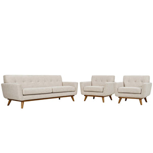 ModwayModway Engage Armchairs and Sofa Set of 3 EEI-1345 EEI-1345-BEI- BetterPatio.com