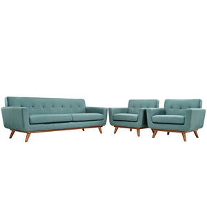 ModwayModway Engage Armchairs and Sofa Set of 3 EEI-1345 EEI-1345-LAG- BetterPatio.com