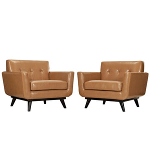 ModwayModway Engage Leather Sofa Set EEI-1665 EEI-1665-TAN-SET- BetterPatio.com