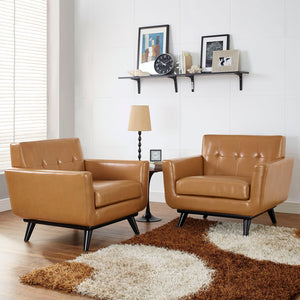 ModwayModway Engage Leather Sofa Set EEI-1665 EEI-1665-TAN-SET- BetterPatio.com