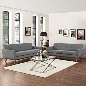ModwayModway Engage Loveseat and Sofa Set of 2 EEI-1348 EEI-1348-GRY- BetterPatio.com