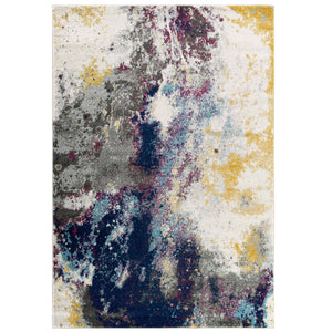 ModwayModway Entourage Adeline Contemporary Modern Abstract 5x8 Area Rug R-1167-58 R-1167B-58- BetterPatio.com