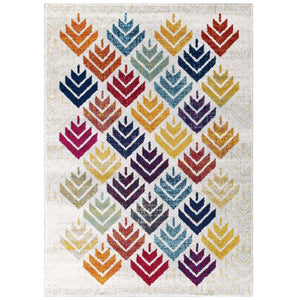 ModwayModway Entourage Florin Abstract Floral 5x8 Area Rug R-1166-58 R-1166A-58- BetterPatio.com