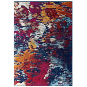 ModwayModway Entourage Foliage Contemporary Modern Abstract 5x8 Area Rug R-1172-58 R-1172A-58- BetterPatio.com