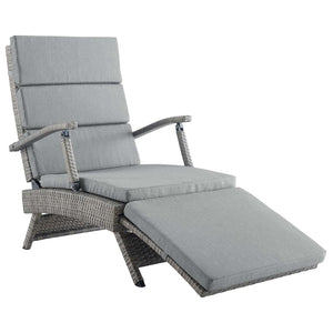 ModwayModway Envisage Chaise Outdoor Patio Wicker Rattan Lounge Chair EEI-2301 EEI-2301-LGR-GRY- BetterPatio.com