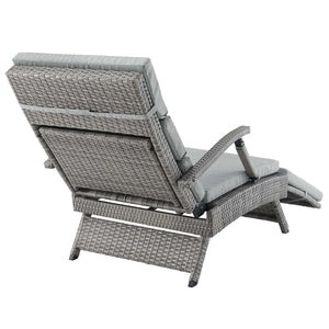 ModwayModway Envisage Chaise Outdoor Patio Wicker Rattan Lounge Chair EEI-2301 EEI-2301-LGR-GRY- BetterPatio.com