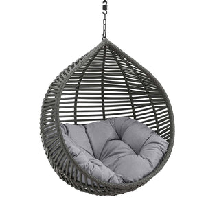ModwayModway Garner Teardrop Outdoor Patio Swing Chair Without Stand EEI-3637 EEI-3637-GRY-GRY- BetterPatio.com