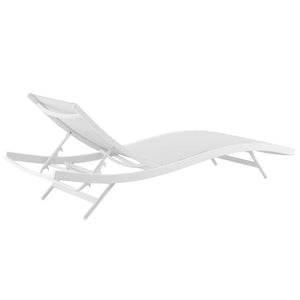 ModwayModway Glimpse Outdoor Patio Mesh Chaise Lounge Chair EEI-3300 EEI-3300-WHI-WHI- BetterPatio.com