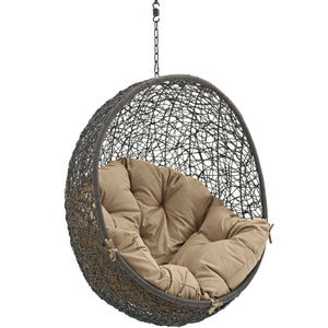 ModwayModway Hide Outdoor Patio Swing Chair Without Stand EEI-2654 EEI-2654-GRY-MOC- BetterPatio.com