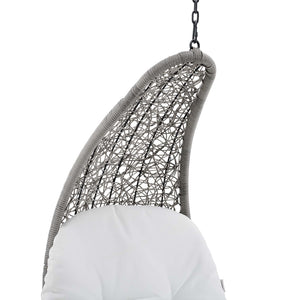 ModwayModway Landscape Outdoor Patio Hanging Chaise Lounge Outdoor Patio Swing Chair EEI-4589 EEI-4589-LGR-WHI- BetterPatio.com