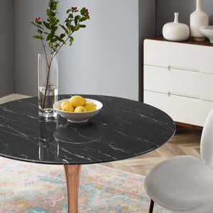 ModwayModway Lippa 40" Artificial Marble Dining Table EEI-5271 EEI-5271-ROS-BLK- BetterPatio.com
