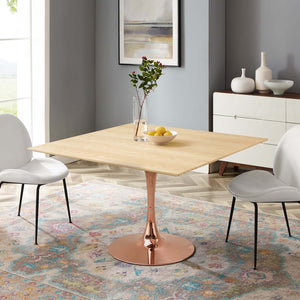 ModwayModway Lippa 47" Square Wood Dining Table EEI-5270 EEI-5270-ROS-NAT- BetterPatio.com