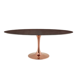 ModwayModway Lippa 78" Oval Wood Dining Table EEI-5286 EEI-5286-ROS-CHE- BetterPatio.com
