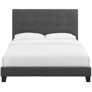 ModwayModway Melanie Queen Tufted Button Upholstered Fabric Platform Bed MOD-5879 MOD-5879-GRY- BetterPatio.com