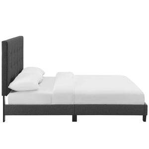 ModwayModway Melanie Queen Tufted Button Upholstered Fabric Platform Bed MOD-5879 MOD-5879-GRY- BetterPatio.com